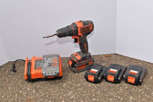 Black & Decker Drill, Charger & Batteries