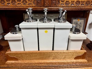 Original Vintage 1930s era Art Deco Soda Fountain  Ice Cream Parlor Set&nbsp