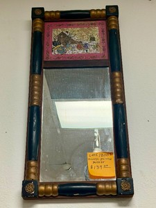 Antique Late 19th Century Reverse Painted Wall Mirror