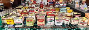 LARGE Lot of Vintage Metal Advertising Spice Tins