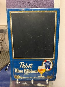 Vintage PABST Blue Ribbon PBR Metal Beer Chalkboard Bar Sign