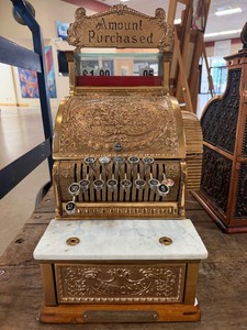 Fantastic Restored Condition NATIONAL Cash Register w Topper #3
