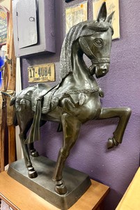 LARGE Vintage Nicely Detailed Bronze Horse Sculpture
