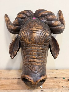 Large Wood Buffalo Mask - Baga Peoples New Guinea