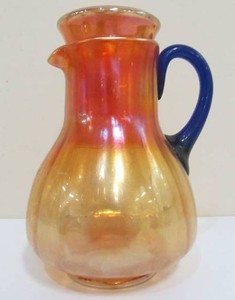 Lovely FENTON Marigold Tumble-Up Glass Pitcher wInsert