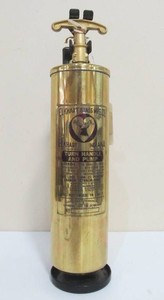 Vintage ELKHART Brass Fire Extinguisher