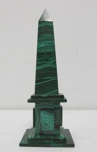 Vintage Solid Malachite Stone Obelisk - 5