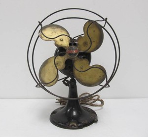 Smaller Sized EMERSON Antique Brass Bladed Fan