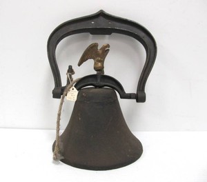 Antique Iron Bell wEagle &amp Yoke
