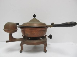 Antique Copper Chaffing Set