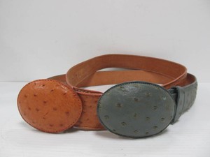 Pair of Ostrich Leather Belts