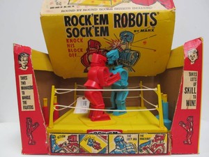Original Vintage Marx ROCK EM SOCK EM ROBOTS Game in Original Box