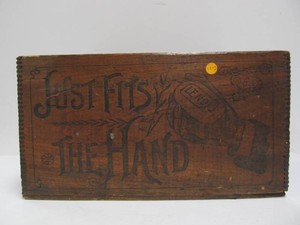 Excellent Antique LENOX Soad Dovetailed Wood Advertising Great wGreat Graphics