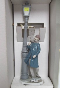 Large Signed LLADRO Number 5205 - Lamplighter wOriginal Box