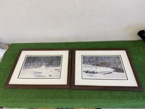 Wolf Theme Framed & Numbered Artwork 21x27
