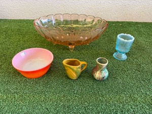 Rosemeade Corn Creamer & Vintage Glassware