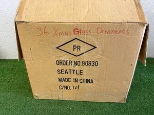 Full Case of Xmas Glass Ornaments