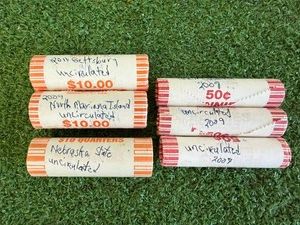 3 Rolls Uncirculated Specialty Quarters & 3 Rolls 2009 Uncirculated Cents