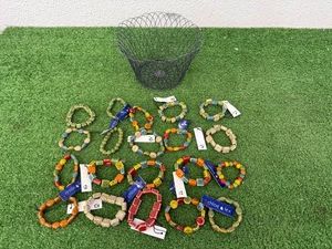 20 New Chloe & Lex Bracelets & Metal Basket
