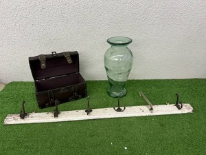 Coat Rack, Vase & Small Decorative Trunk