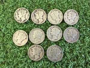 10 Mercury Dimes