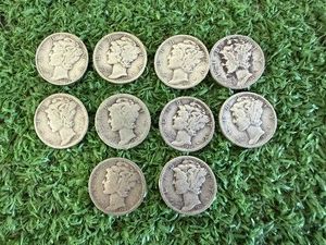 10 Mercury Dimes