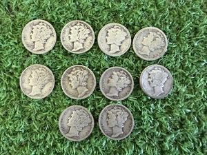 10 Mercury Dimes