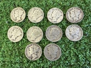 10 Mercury Dimes
