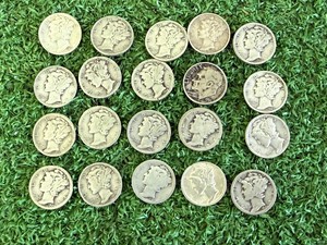 19 Mercury Dimes &amp 1 Roosevelt Dime