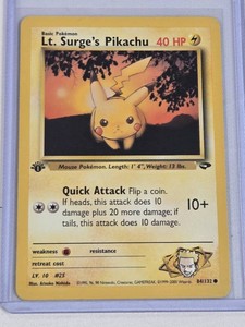 Lt. Surge��s Pikachu 2000 Pokemon 1st Edition #84132