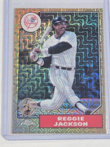 Reggie Jackson 2022 Topps Chrome 35th Anniversary Mojo Refractor T87C-63 - New York Yankees Baseball Card