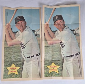 Lot of 2 Al Kaline Vintage Baseball Posters - Each is 9.5x18.5