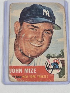 John Mize 1953 Topps #77 - New York Yankees Vintage Baseball Card
