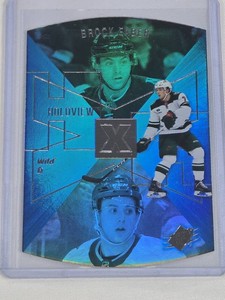 Brock Faber Rookie 2023-24 Upper Deck Foil Die Cut SPX-21 - Minnesota Wild Hockey Card