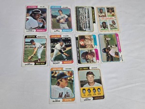 Lot of 10 Vintage Baseball Stars Cards Featuring Players Like Frank Robinson, Don Sutton, Gaylord Perry and Hank Aaron