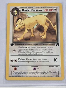 Dark Persian 2000 Pokemon 1st Edition Trading Card