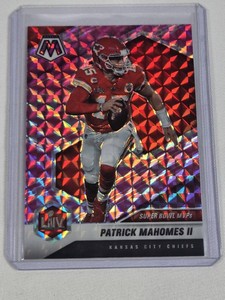 Patrick Mahomes II 2021 Panini Mosaic Super Bowl MVPs Pink Mosaic Prizm #288 - Kansas City Chiefs Football Card