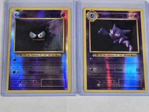Lot of 2 Pokemon Holoe Cards Featuring Gastly and Haunter