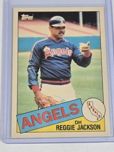 RARE Reggie Jackson 1985 Topps Tiffany #200 - California Angels Vintage Baseball Card