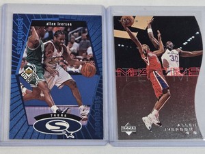 Lot of 2 Allen Iverson Basketball Cards - Die Cut and Insert