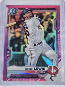 Royce Lewis 2021 Bowman Chrome #BCP-63 and Numbered 102199 - Minnesota Twins Baseball Card