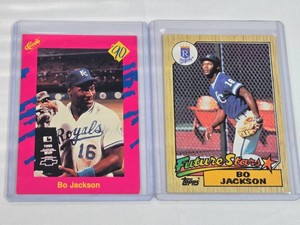 Lot of 2 Bo Jackson Rookie Baseball Cards