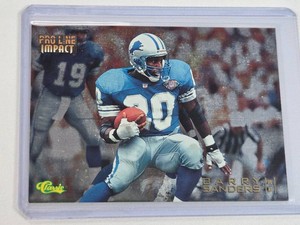 Barry Sanders 1995 Classic Pro Line Impact #3321 of 4500 - Detroit Lions Football Card