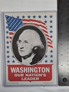 Washington Our Nations Leader Patriotic Topps Poster - 7 Inches