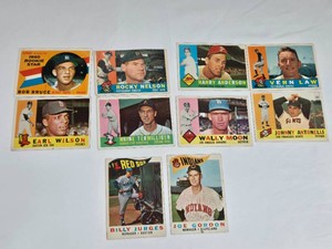 Lot of 10 Vintage Baseball Cards Featuring Earl Wilson, Vern Law, Bob Bruce, Wayne Terwilliger and Others from the 1950s and 60s