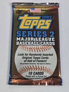 Unopened Pack of 2002 Topps Series 2 Major League Baseball Cards Possible Mauer Rookie