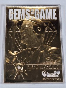 Mark McGwire 1998 Genuine Gemstone 23 Karat Gold Gems of the Game #3451998- Oakland Athletics Baseball Card