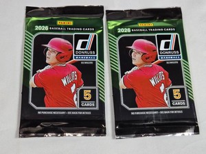 Lot of 2 Unopened Pack of 2026 Donruss Baseball Trading Cards