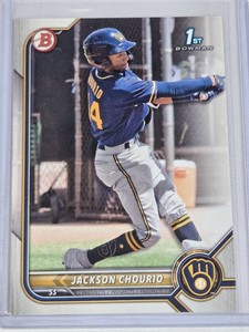 Jackson Chourio Rookie 2022 Bowman 1st #BP-79 - Milwaukee Brewers Baseball Card