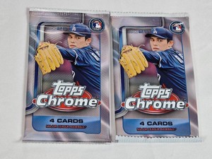 Lot of 2 Unopened Packs of 2025 Topps Chrome Baseball Cards